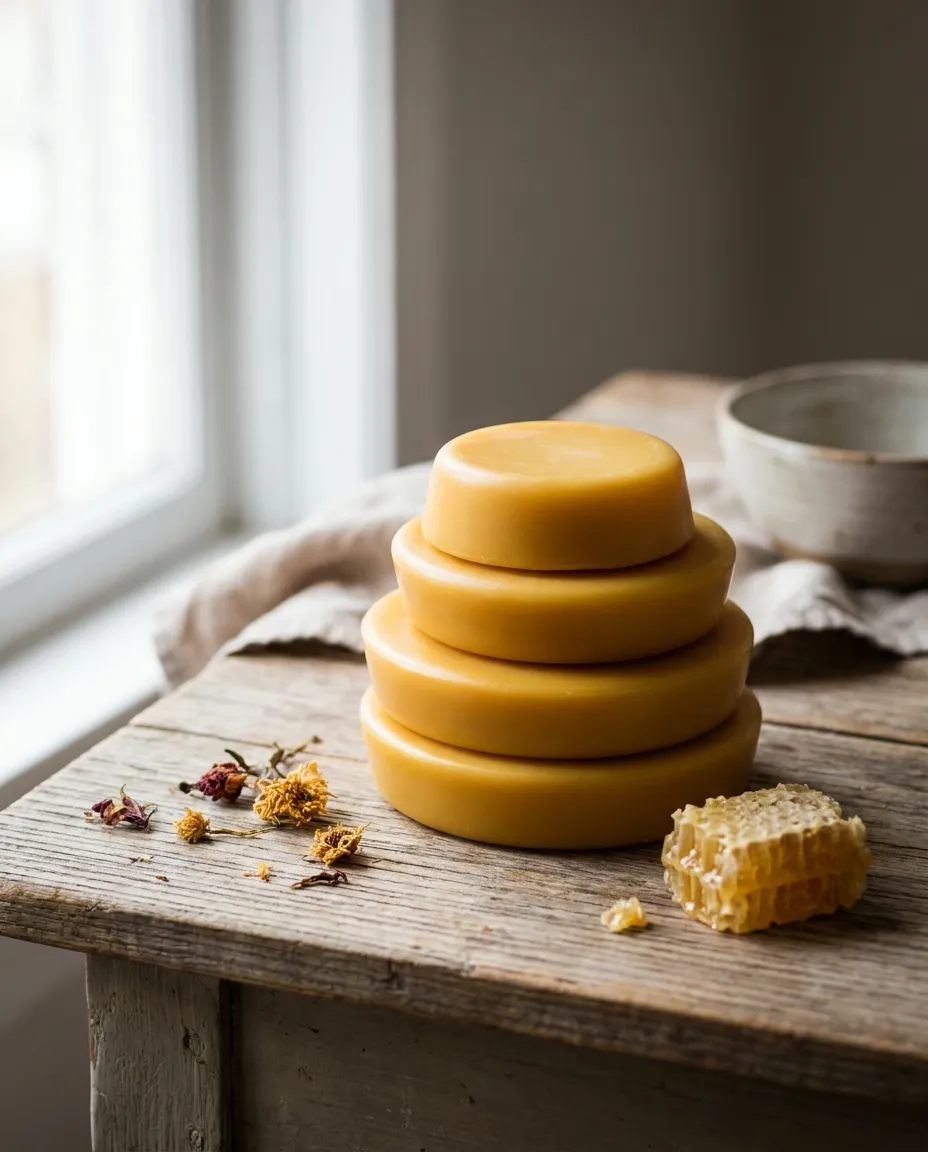 Blocks of Apiary & Co. raw beeswax